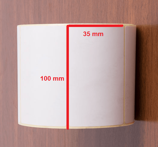 لیبل کاغذی 100 × 35
